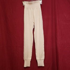 Size S. Cozy Pink Colored Knitted Pull OnPants w ribbed waist and cuff.